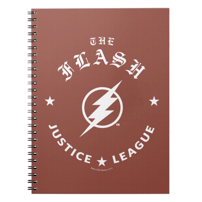 Justice League | Blixten Retro-blixten Emblem Anteckningsbok (Framsidan)