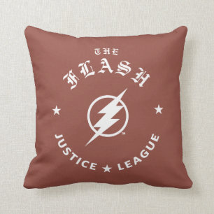 Justice League Blixten Retro-blixten Emblem Kudde