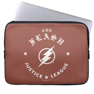Justice League Blixten Retro-blixten Emblem Laptop Sleeve