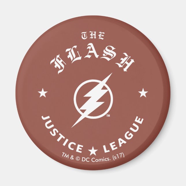 Justice League | Blixten Retro-blixten Emblem Magnet (Framsidan)