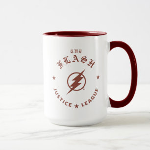 Justice League Blixten Retro-blixten Emblem Mugg