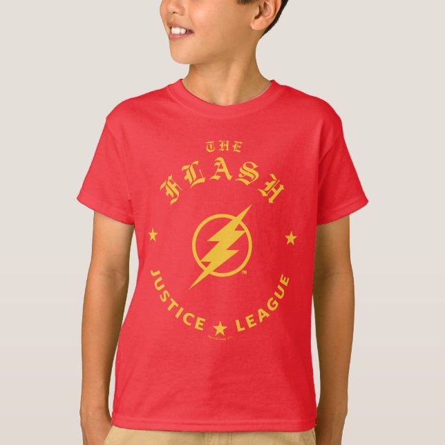 Justice League | Blixten Retro-blixten Emblem Tee (Framsida)
