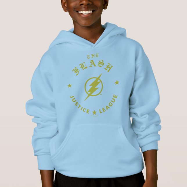 Justice League | Blixten Retro-blixten Emblem Tee Shirt (Framsida)