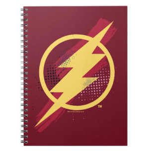 Justice League Blixtsymbol för pensel och raster Anteckningsbok Med Spiral
