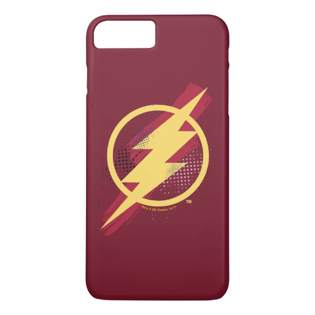 Justice League | Blixtsymbol för pensel och raster Case-Mate iPhone Skal (Baksida)