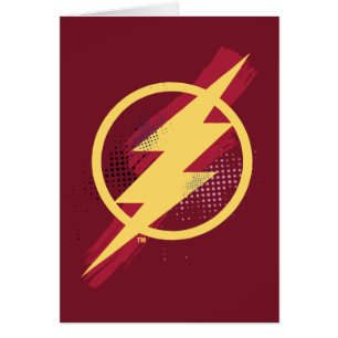Justice League Blixtsymbol för pensel och raster Hälsningskort