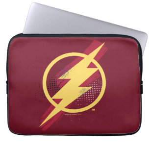 Justice League Blixtsymbol för pensel och raster Laptop Fodral