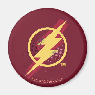 Justice League Blixtsymbol för pensel och raster Magnet