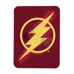 Justice League Blixtsymbol för pensel och raster Magnet