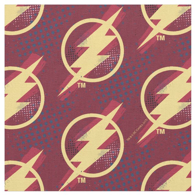 Justice League | Blixtsymbol för pensel och raster Tyg (Närbild)