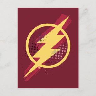 Justice League Blixtsymbol för pensel och raster Vykort