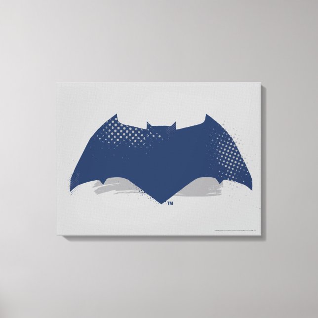 Justice League | Brush & Raster Batman Symbol Canvastryck (Framsida)