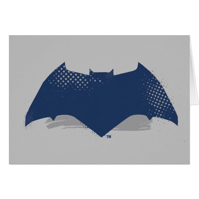 Justice League | Brush & Raster Batman Symbol Hälsningskort (Framsidan Horizontal)