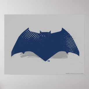 Justice League Brush & Raster Batman Symbol Poster