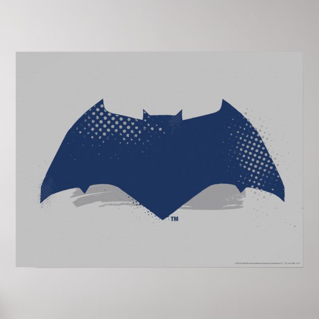 Justice League | Brush & Raster Batman Symbol Poster (Framsidan)