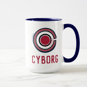Justice League Brush & Raster Cyborg Symbol Mugg