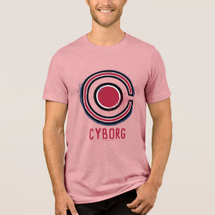Justice League Brush & Raster Cyborg Symbol T-shirt