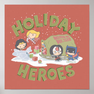 Justice League Chibi Deliving Presenter Poster