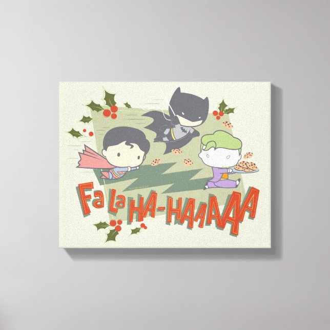 Justice League Chibi Helgdag Cookie Chase Canvastryck (Framsida)