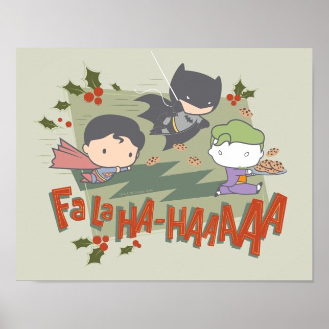 Justice League Chibi Helgdag Cookie Chase Poster (Framsidan)