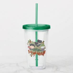 Justice League Chibi Helgdag Cookie Chase Take Away Mugg