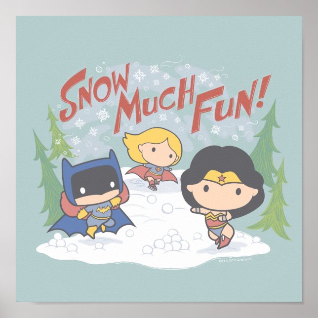 Justice League Chibi Snowball Fight Poster (Framsidan)