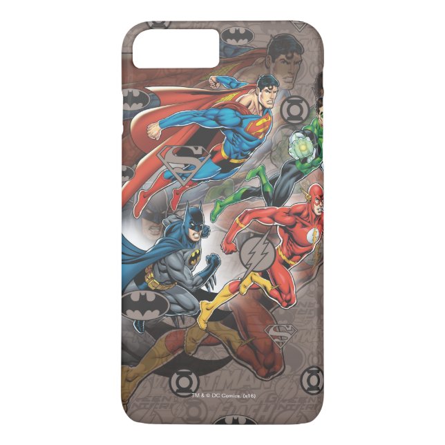 Justice League Collage Case-Mate iPhone Skal (Baksida)