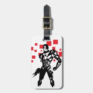 Justice League Cyborg Digital Noir Pop Art Bagagebricka