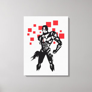 Justice League Cyborg Digital Noir Pop Art Canvastryck