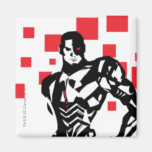 Justice League   Cyborg Digital Noir Pop Art Magnet