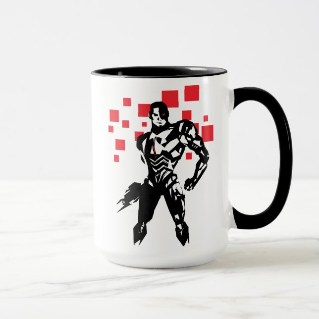 Justice League | Cyborg Digital Noir Pop Art Mugg (Höger)