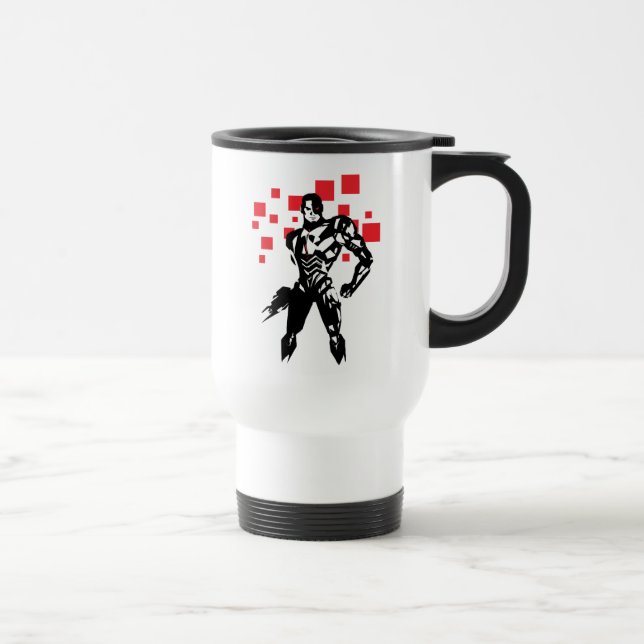 Justice League | Cyborg Digital Noir Pop Art Resemugg (Höger)