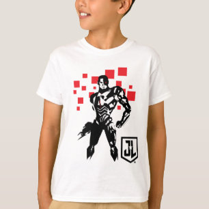 Justice League Cyborg Digital Noir Pop Art Tröja