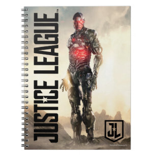 Justice League Cyborg On Battlefield Anteckningsbok