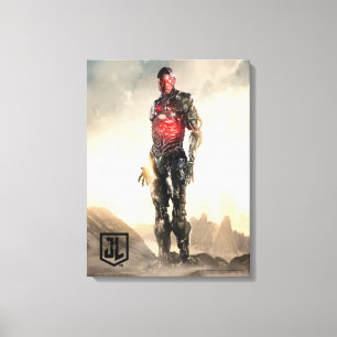Justice League Cyborg On Battlefield Canvastryck