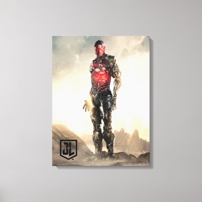 Justice League | Cyborg On Battlefield Canvastryck (Framsida)