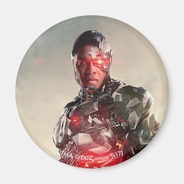 Justice League | Cyborg On Battlefield Magnet (Framsidan)