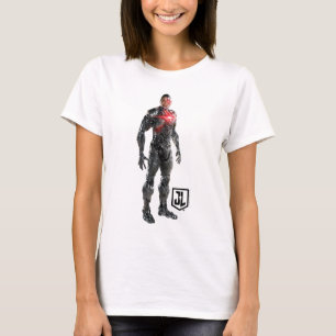 Justice League Cyborg On Battlefield Tee