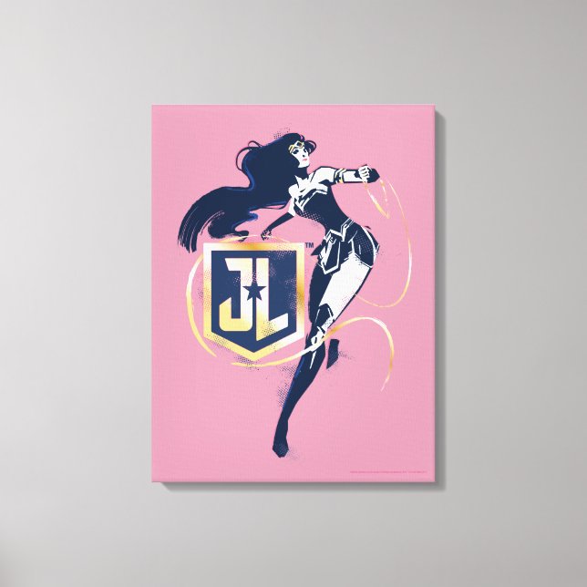 Justice League |  damm- och JL-ikon Canvastryck (Framsida)