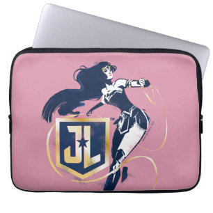 Justice League damm- och JL-ikon Laptop Fodral