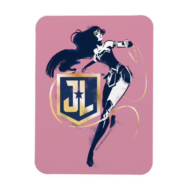 Justice League |  damm- och JL-ikon Magnet (Vertikal)