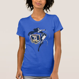 Justice League damm- och JL-ikon Tee