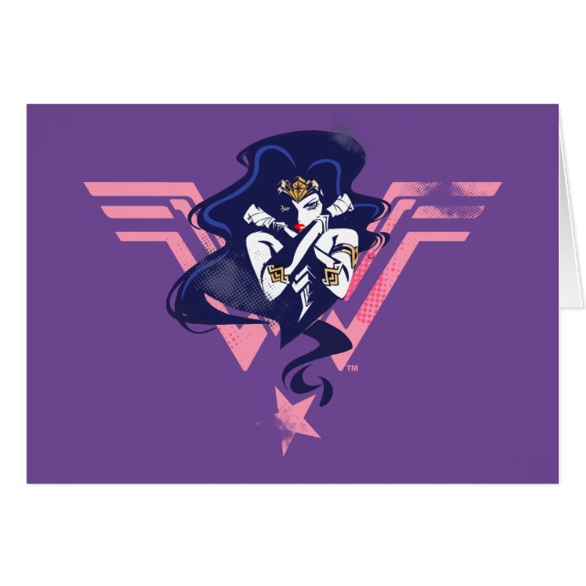 Justice League |  damm- och symbolisk filmkonst Hälsningskort (Framsidan Horizontal)