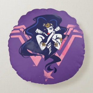 Justice League    damm- och symbolisk filmkonst Rund Kudde