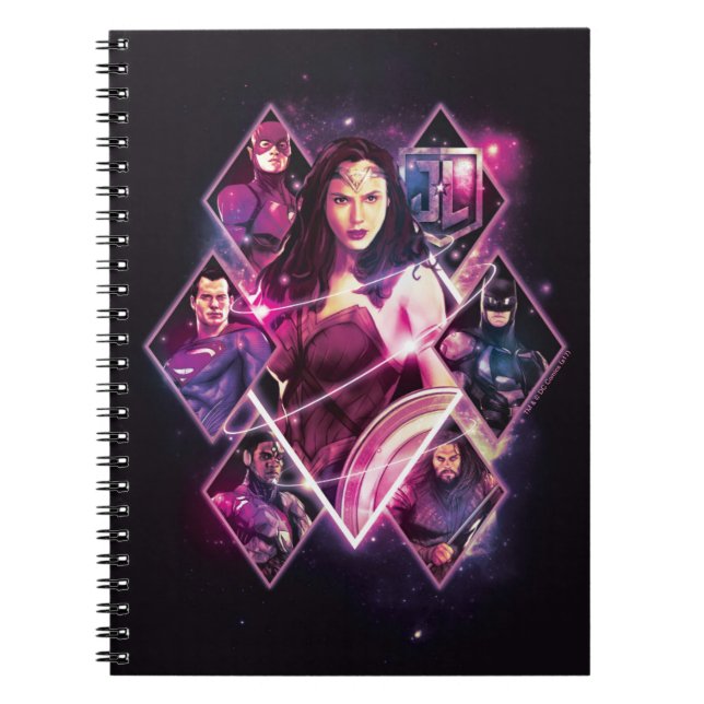 Justice League | Diamond Galactic Group Panels Anteckningsbok (Framsidan)