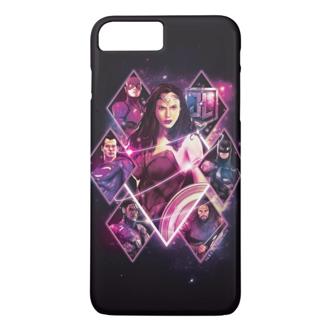 Justice League | Diamond Galactic Group Panels Case-Mate iPhone Skal (Baksida)