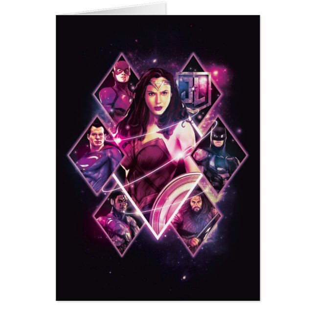 Justice League | Diamond Galactic Group Panels Hälsningskort (Framsidan)