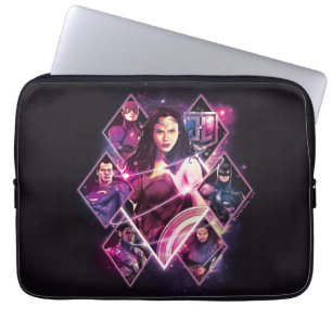 Justice League Diamond Galactic Group Panels Laptop Fodral