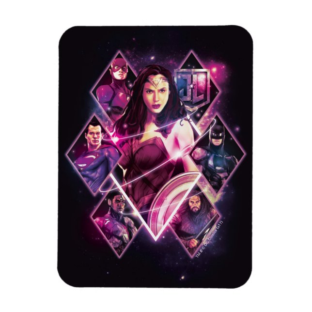 Justice League | Diamond Galactic Group Panels Magnet (Vertikal)