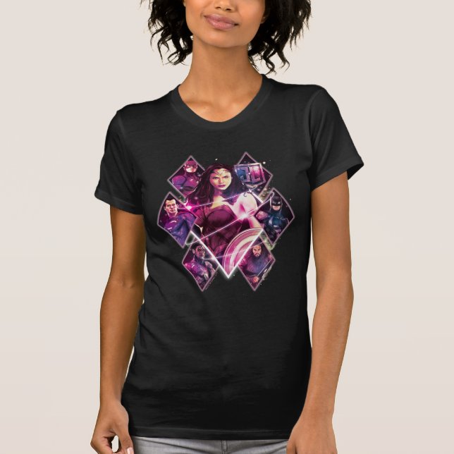 Justice League | Diamond Galactic Group Panels T-shirt (Framsida)